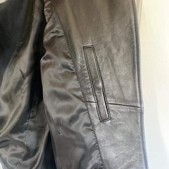 Black Leather Moto Style Jacket - Picture 11 of 11